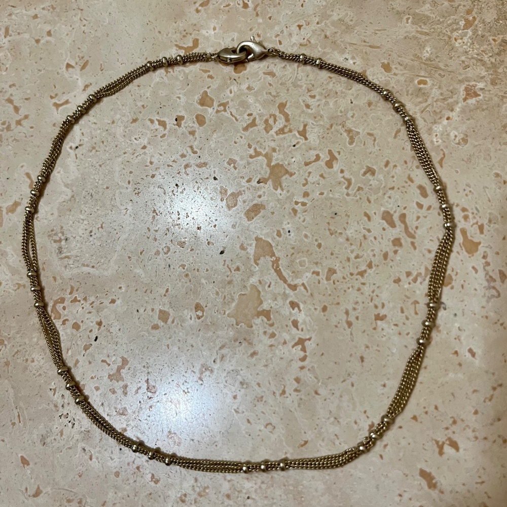 Lia Sophia Three Strand Multi Way Necklace Gold Tone - Picture 4 of 7